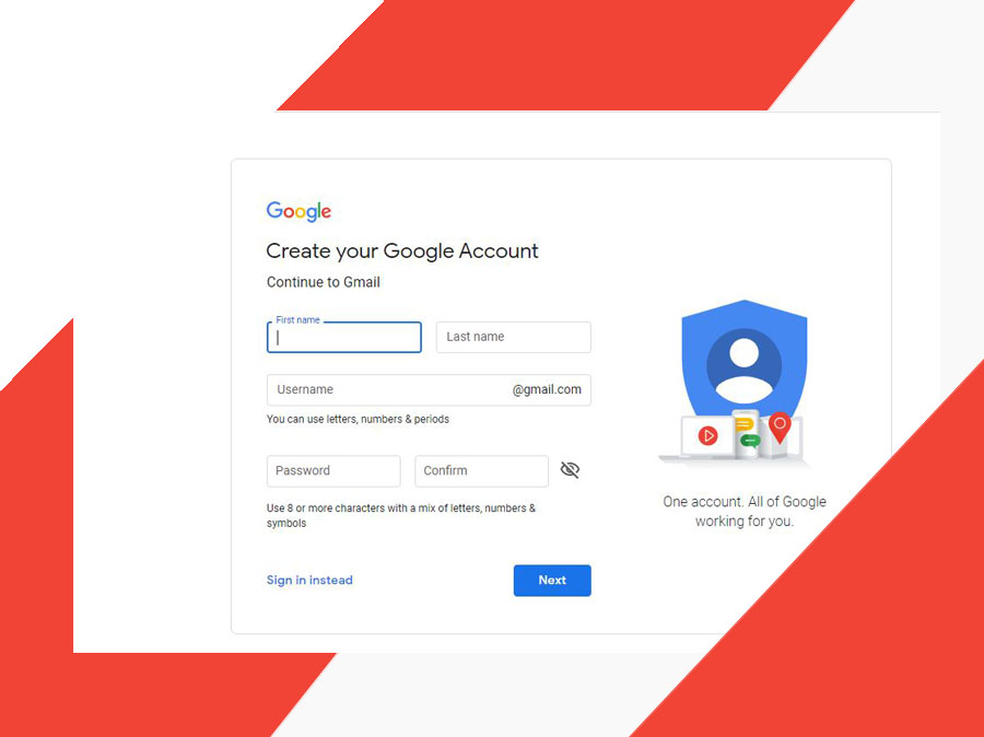 Gmail Sign Up New User Account - Create a Gmail Account | Gmail Sign Up