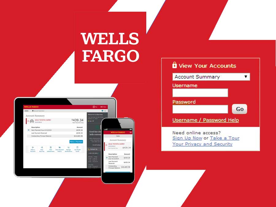 wells fargo checking account login online