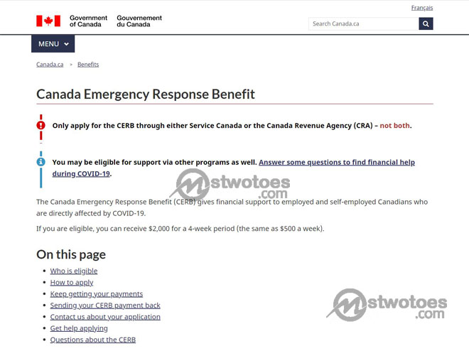 How to Apply for CERB - Canada Emergency Response Benefit