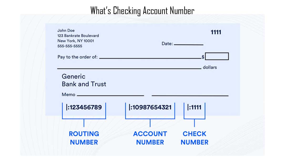 What’s Checking Account Number - Mstwotoes